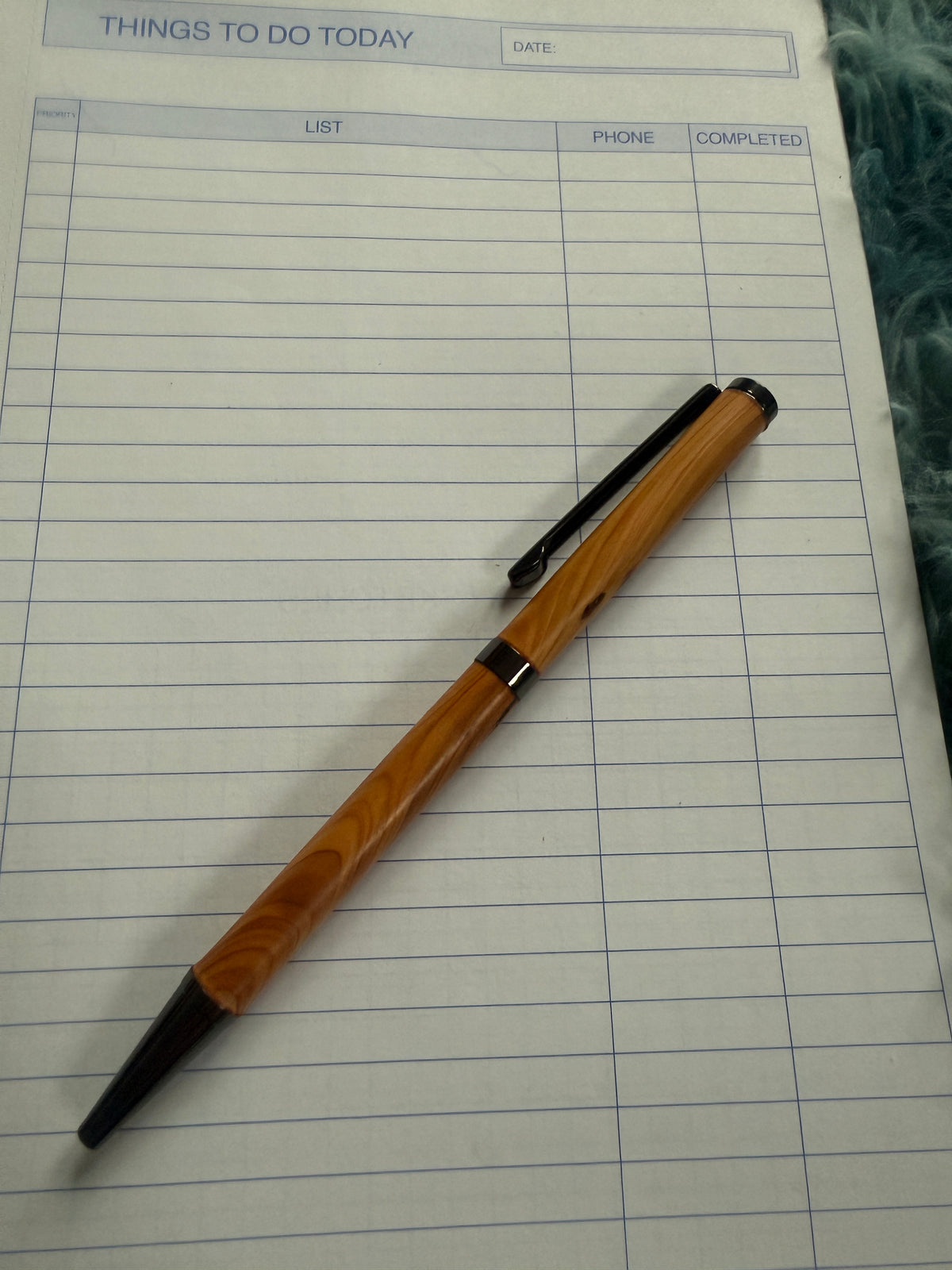 Handcrafted Yew pen