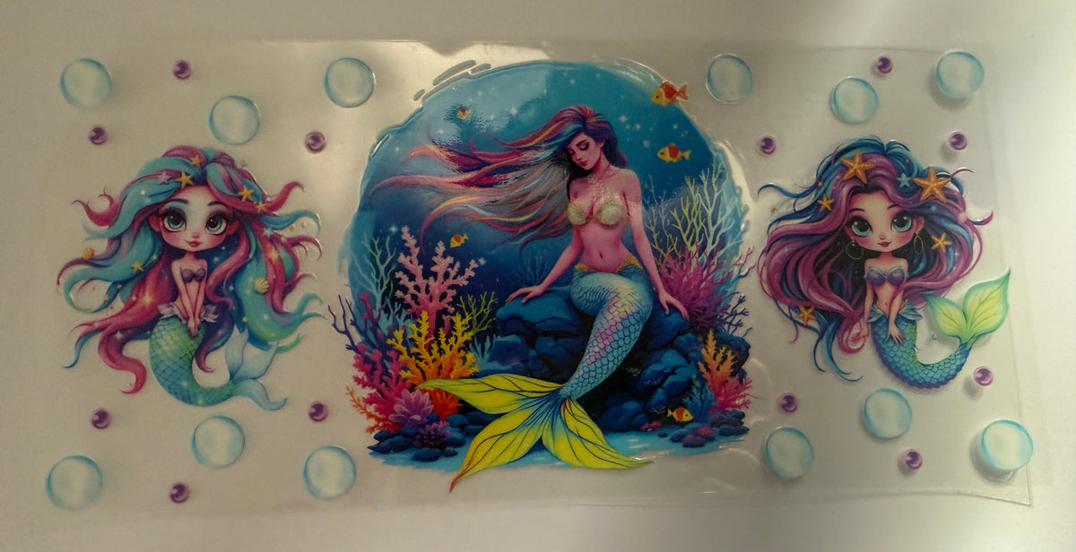 Mermaid 16oz cup wrap