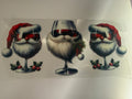 Santa wine glass 16oz cup wrap