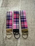 Pink & Purple Plaid Key chain