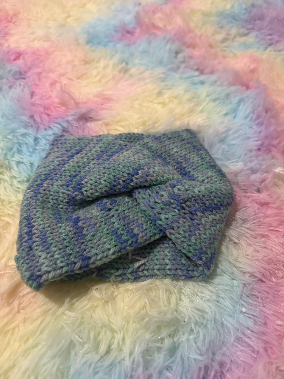 Hand knitted, headband/ Ear warmer
