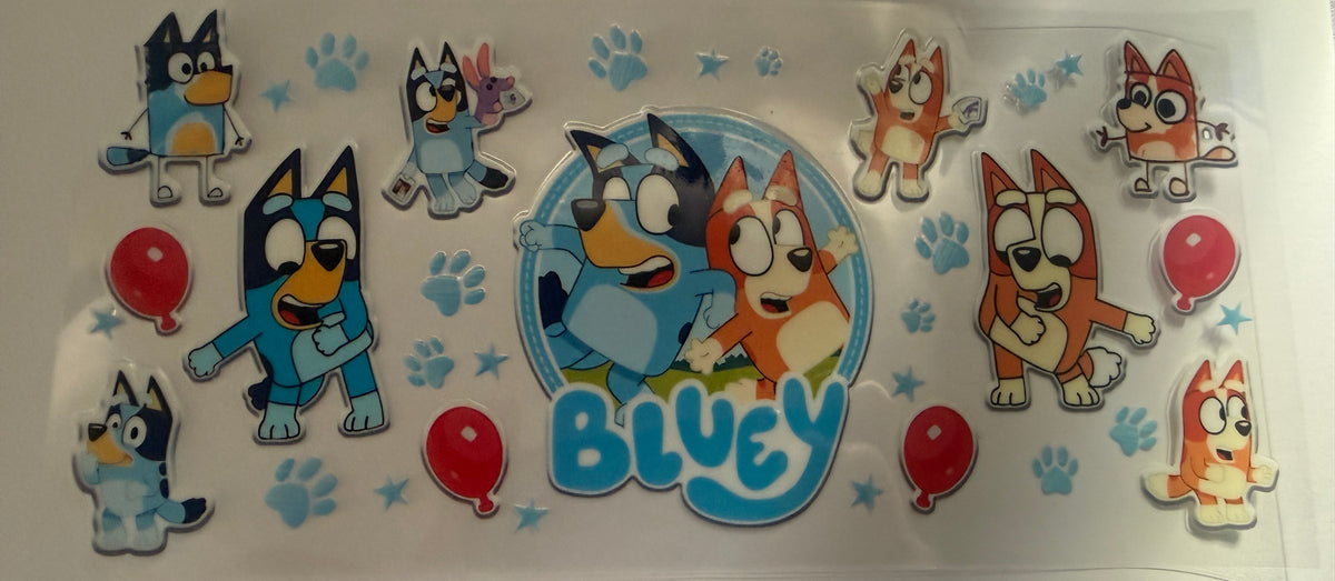 Bluey 16oz cup wrap