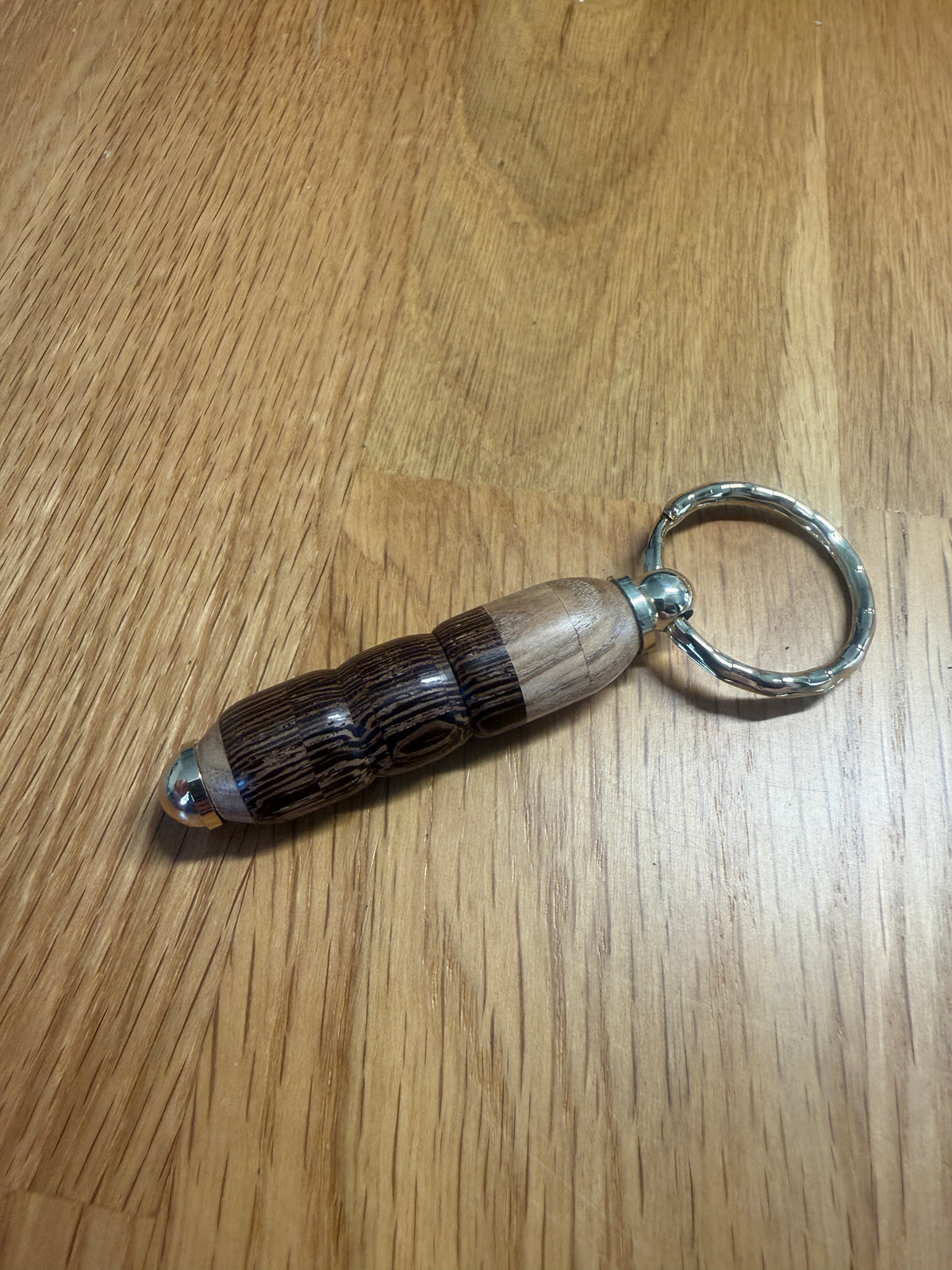Handcrafted wood keyring