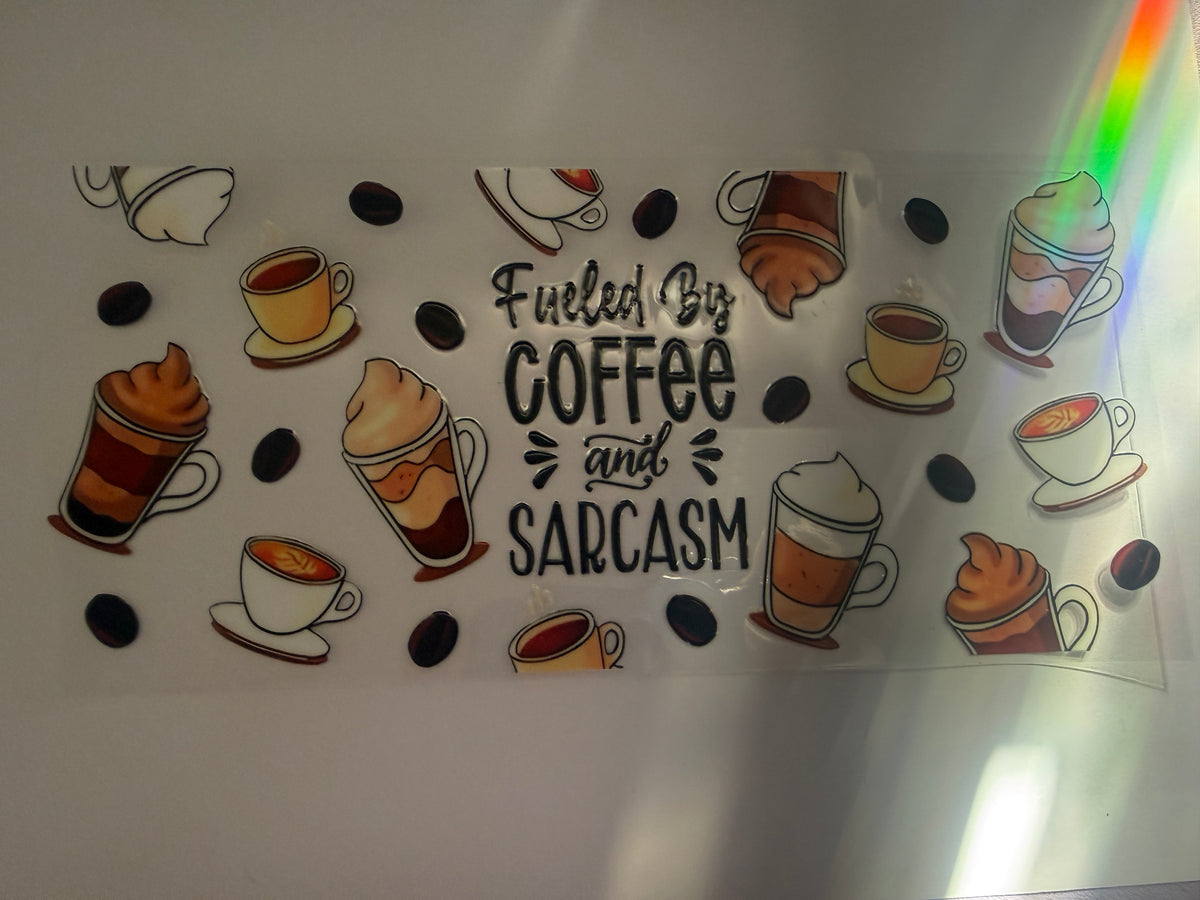 Fuelled by coffee 16oz cup wrap