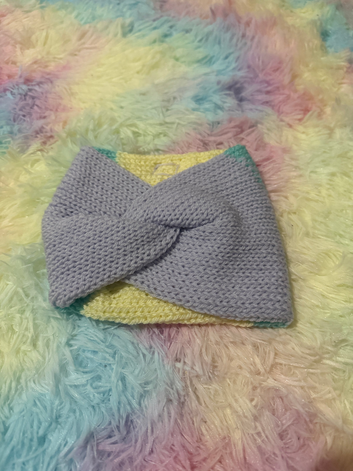 Hand knitted headband/ ear warmer