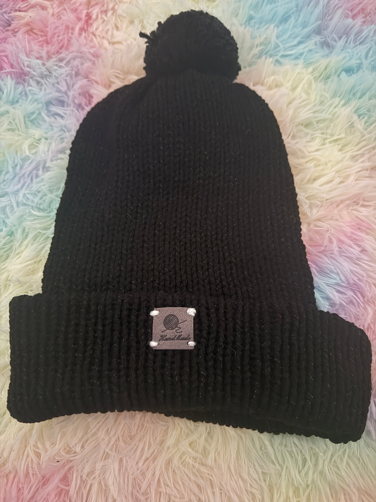 Cosy sparkly handmade beanie hats