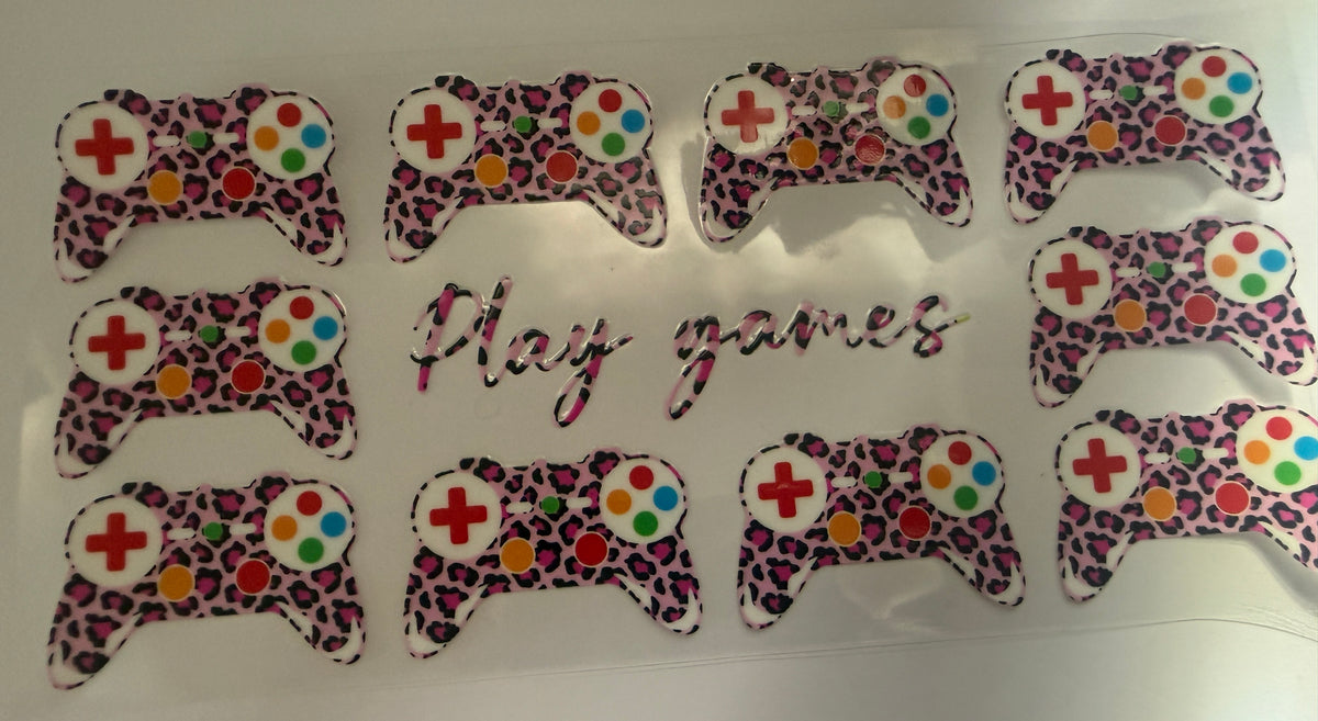 Leopard print controller 16oz cup wrap