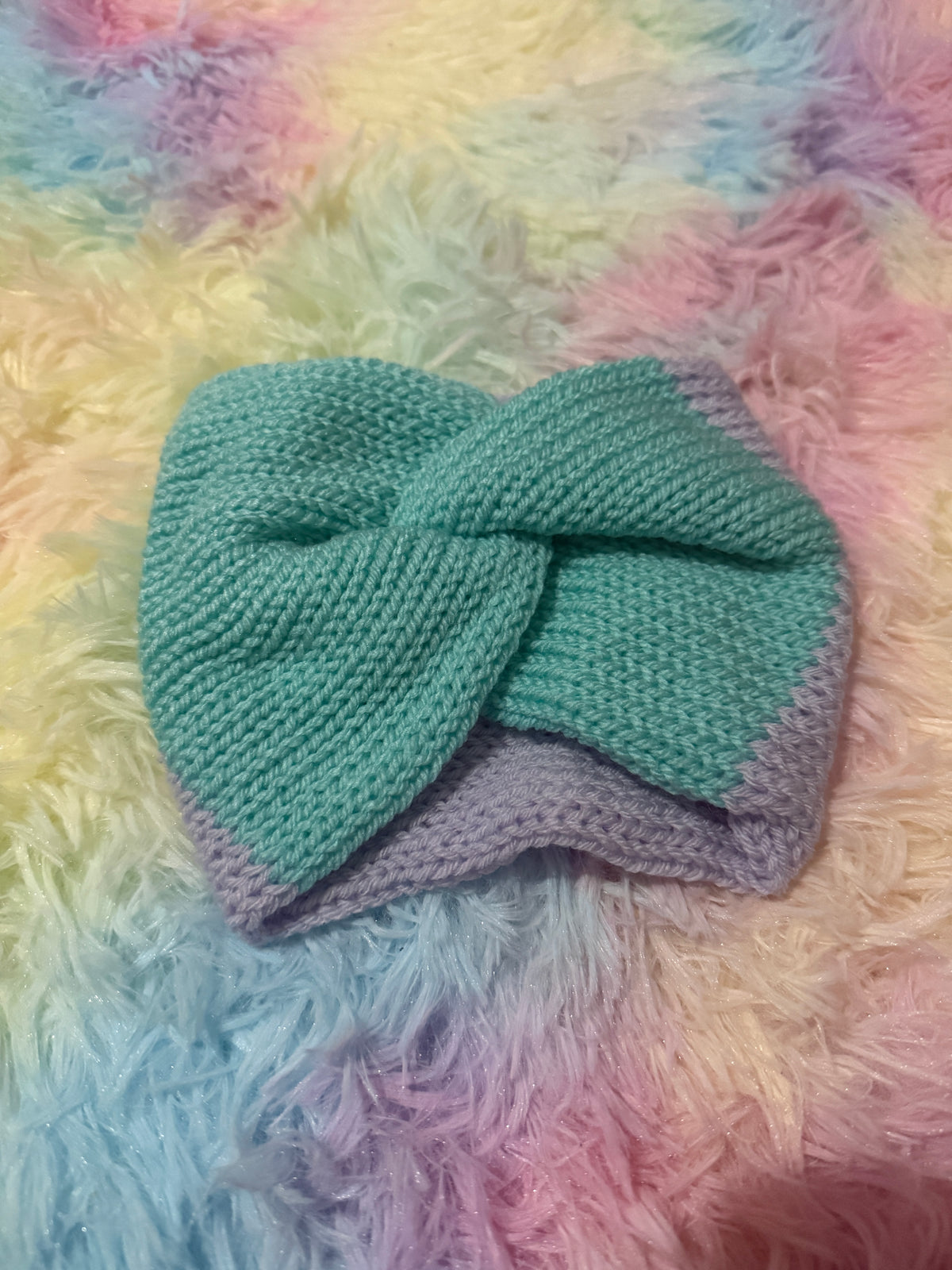Hand knitted headband/ Ear warmer