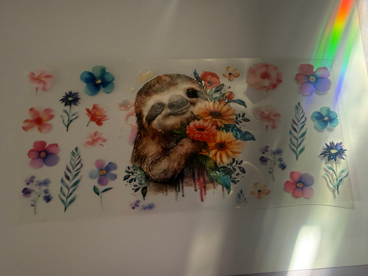 Sloth 16oz cup wrap
