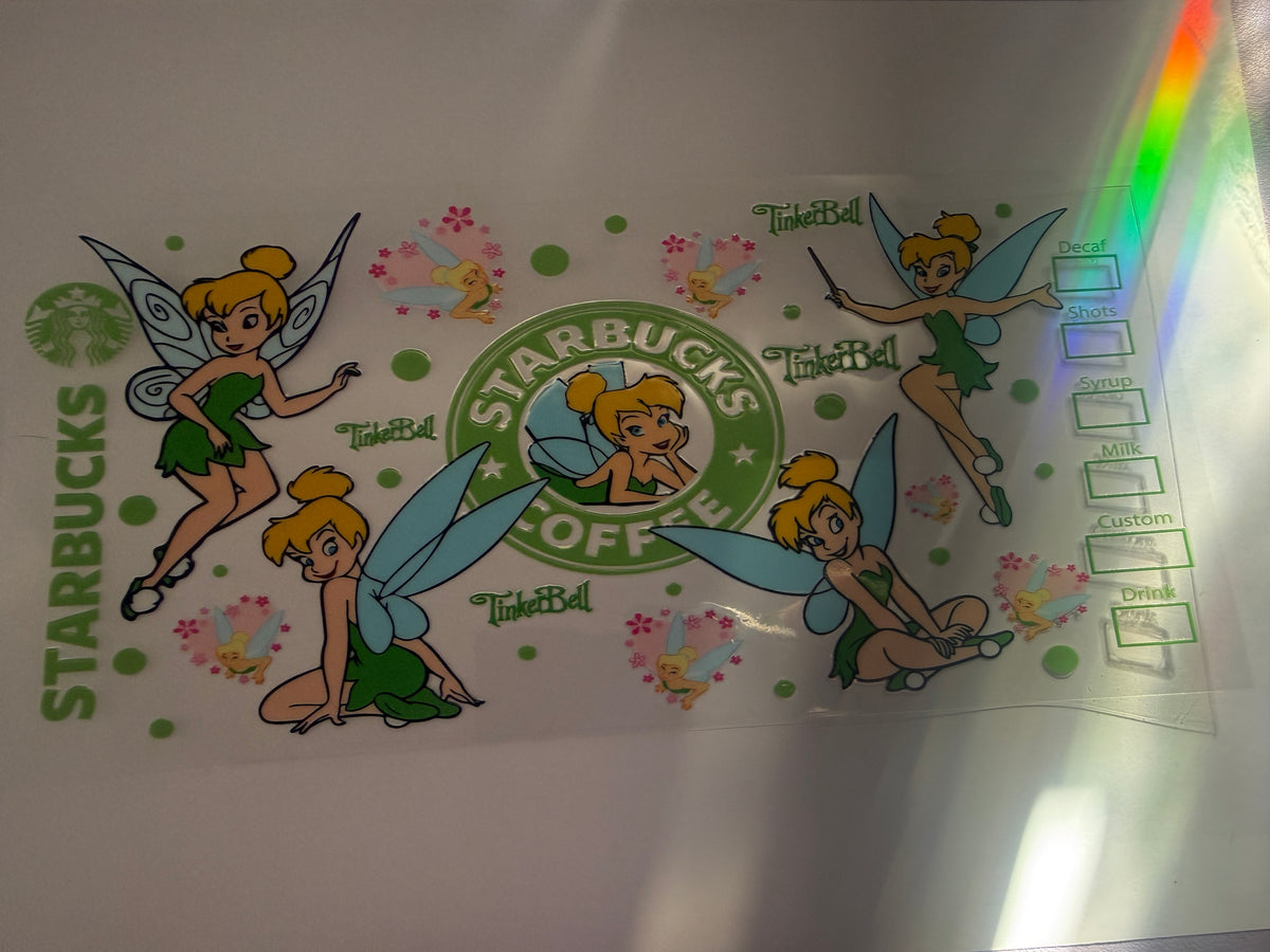Tinkerbell Starbucks 16oz cup wrap
