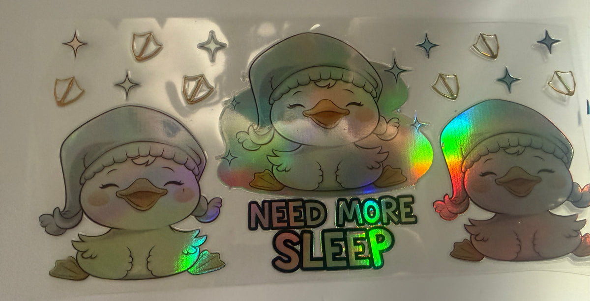 Penguin holographic 16oz cup wrap