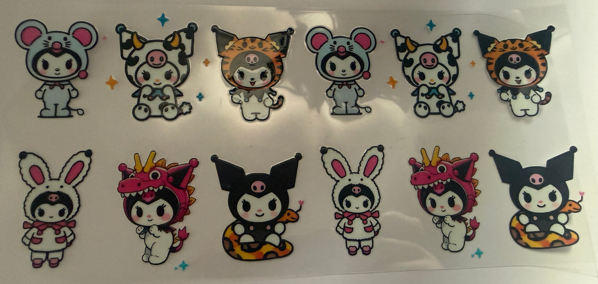 Kuromi inspired 16oz cup wrap