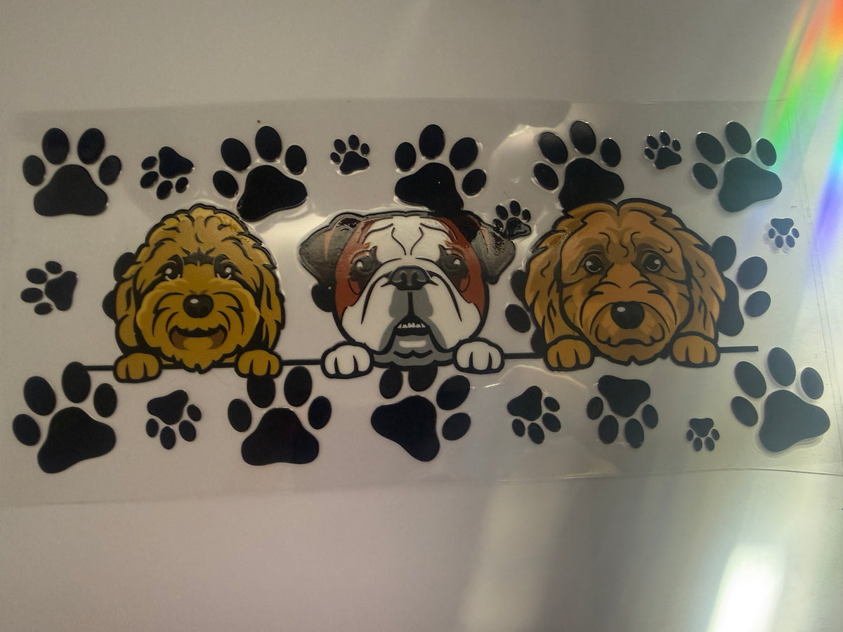 Dogs 16oz cup wrap