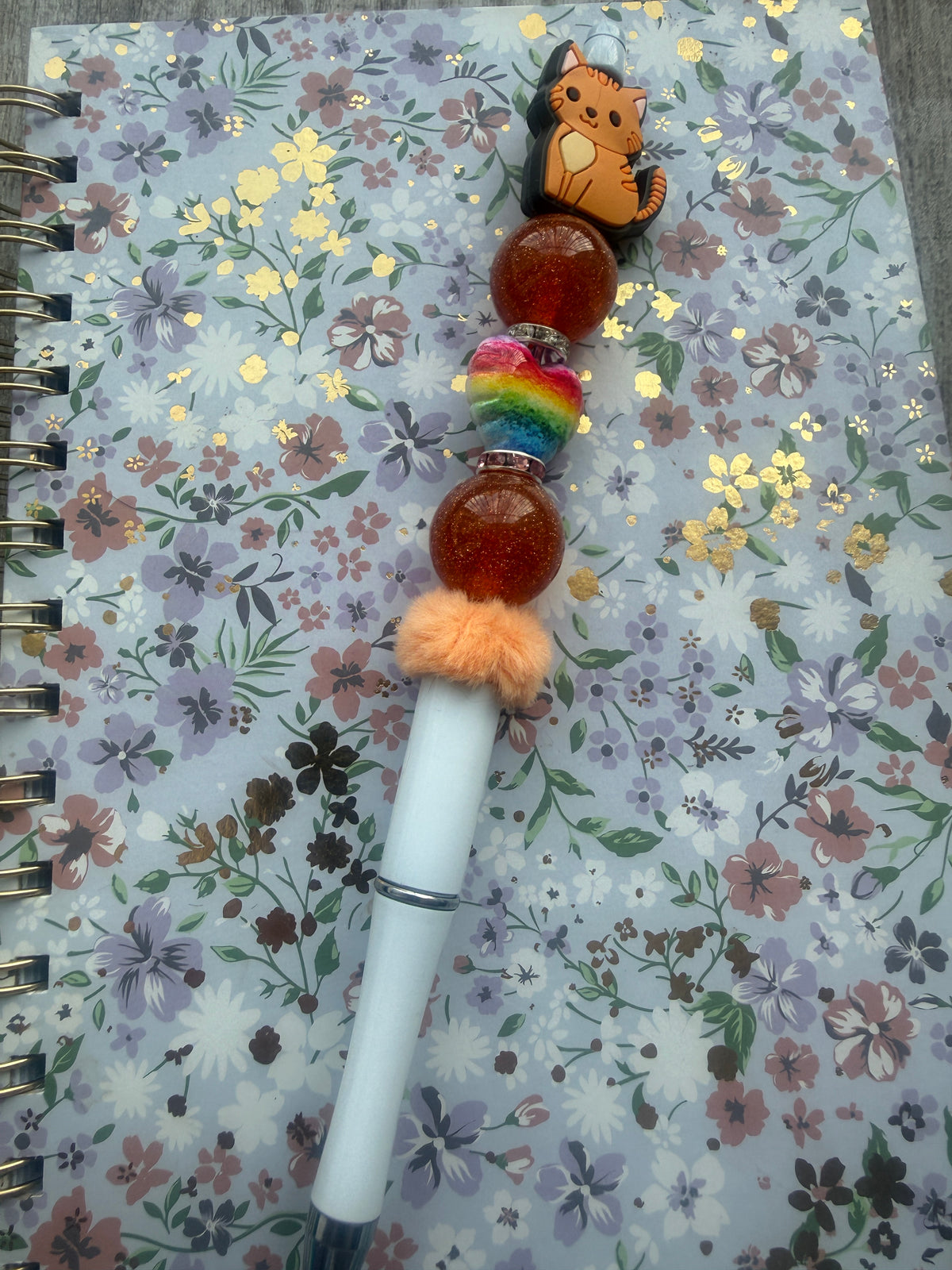 Handcrafted Cat Beaded pen