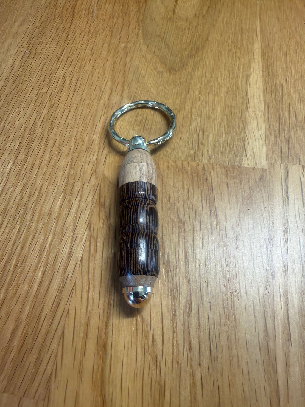 Handcrafted wood keyring