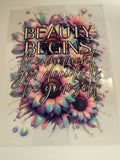 Beauty begins A5 wrap