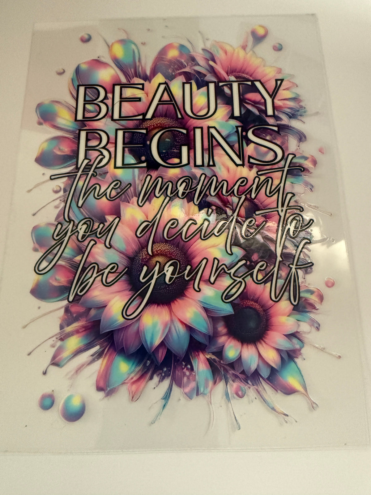 Beauty begins A5 wrap